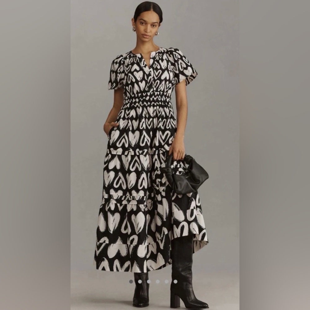 Graffiti Heart Somerset Maxi Dress by Anthropologie